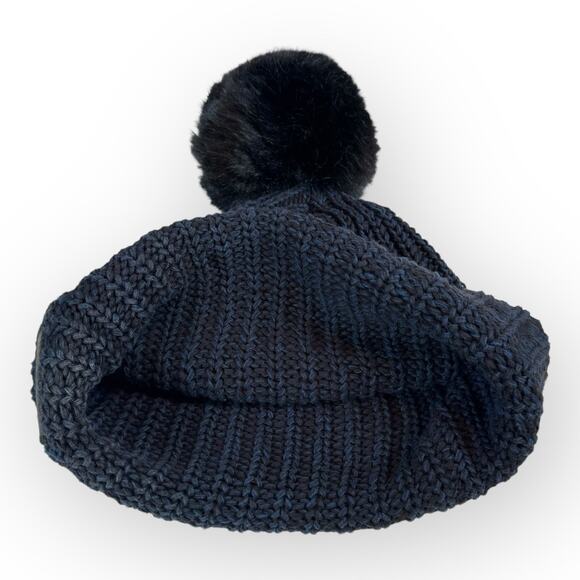 Love Your Melon Navy Pom Beanie Hat - Picture 7 of 8